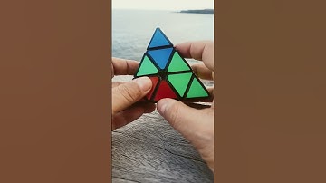 Explicación del algoritmo infinito del pyraminx, resolución frente al mar en mastercubix.#shorts