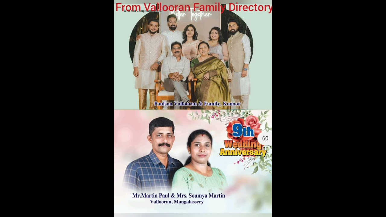 From Vallooran Family Directory 2023