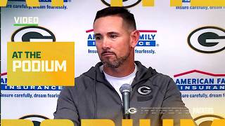 Matt LaFleur speaks about loss to the Vikings on the road