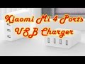 Компактное зарядное устройство Xiaomi на 4 порта. 2,4 ампера на порт, суммарно 7А (35W).