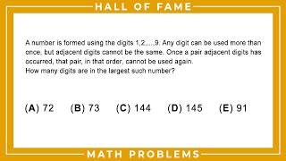 Hall of Fame | 1999 Pascal Math Contest (Grade 9) | Question 24 | Video 12 | CanadaMath