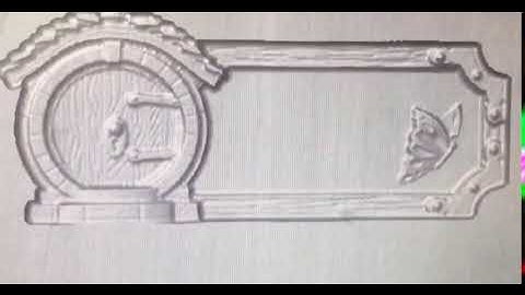 Vcarve Pro 10.5 magical garden CNC sign preview in 12 seconds