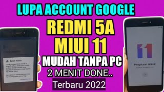 Bypass FRP Mudah Tanpa Pc 100% Done Redmi 5a Miui 11