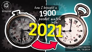 Pocket Watch Restoration With Enamel Dial Repair: Zenith From 1900, Railroad Pocket Watch