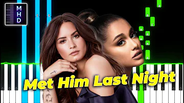 Demi Lovato - Met Him Last Night ft. Ariana Grande (Piano Tutorial Easy)