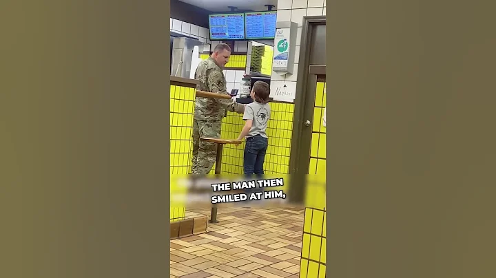 Little boy showing respect to a man in the military ❤️ #shorts #shortsvideo #shortsfeed