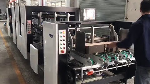 GK-1200 PC Crash Lock Bottom Corrugated box folding gluing machine