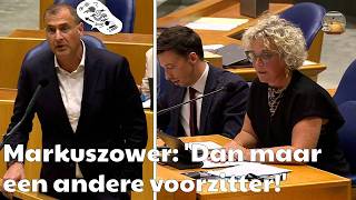 VOORZITTER ontneemt FVD het woord, Markuszower WOEST: 'Ik wil een ANDERE VOORZITTER'