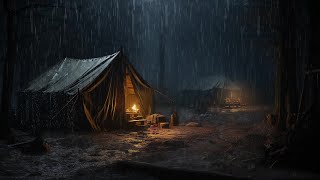 Rain On Tent | Sleep Sounds with Heavy Rain and Thunder: Solo Camping ASMR for Ultimate Relaxation