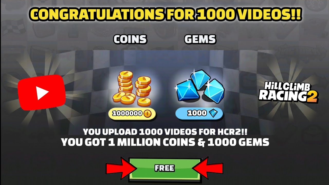 😍FREE!! COINS & GEMS FOR NEW ACHIEVEMENT IN HILL CLIMB