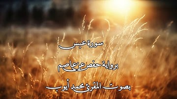 سورة عبس بصوت المقرئ محمد أيوب