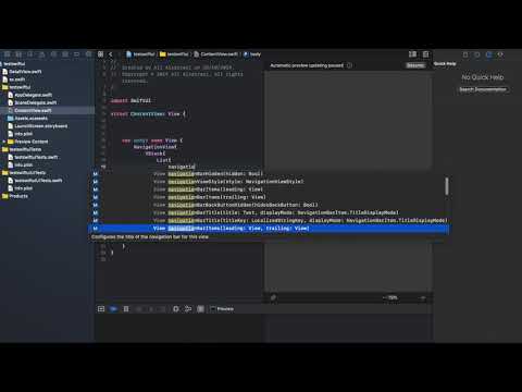 SwiftUI NavigationView