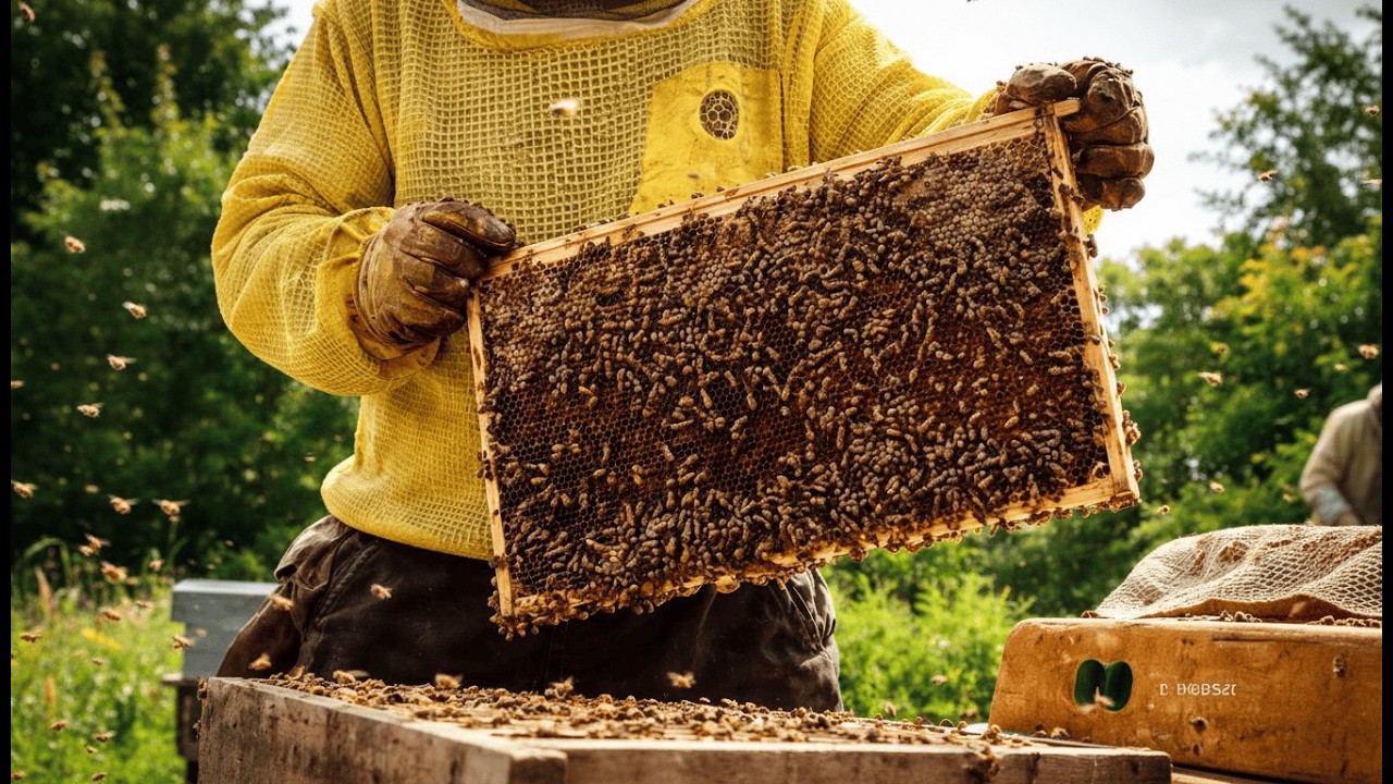 Como os apicultores turcos Processam o favo de mel! | ¡Método ingenioso!
