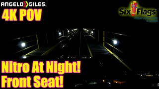 Nitro In 4K At Night Front Seat Pov Six Flags Great Adventure