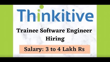 Thinkitive Off Campus Hiring Fresher/Graduate - Salary 3LPA-4LPA
