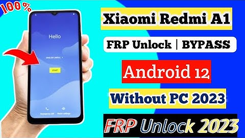 Redmi A1 2023 FRP Bypass Android 12 | Redmi A1 Plus Google Account Unlock | Without Pc || New Trick