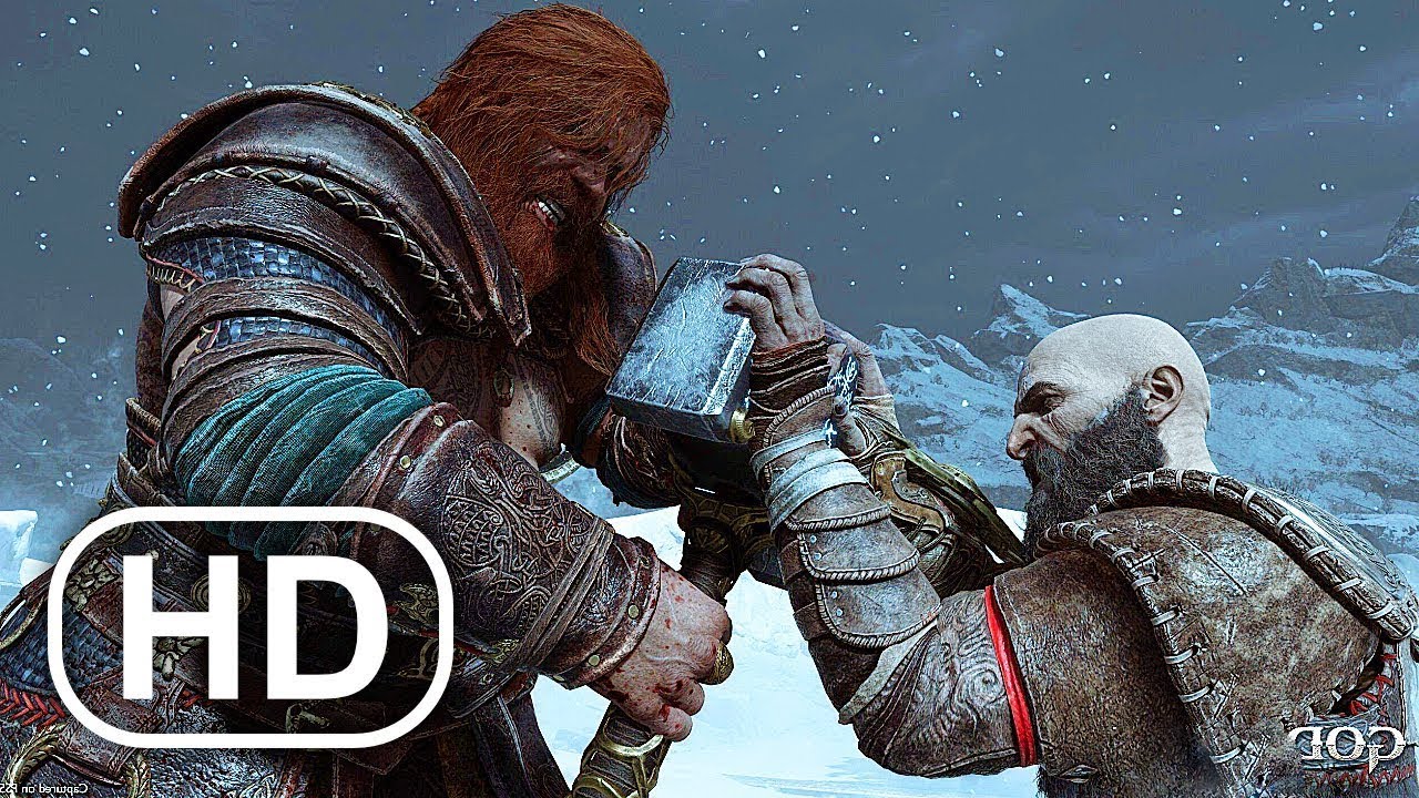 Thor vs Kratos Fight God of War Ragnarok - Kratos Vs. Thor Boss Fight