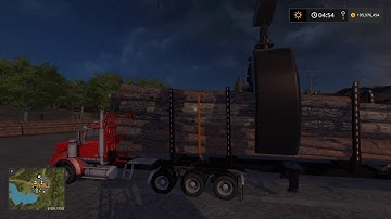 Farming Simulator 17: Unloading Big Load With FDR Log Crane!