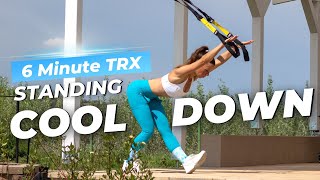 6 Minute TRX Cool Down - Full Body Stretching and Recovery After Workout