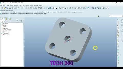 Pro E Practice Exercises for Beginners - 1| Pro E Basics Tutorial