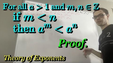 Let a ﹥ 1 and m,n be integers. Prove if m ﹤ n then a^m ﹤ a^n (ILIEKMATHPHYSICS)