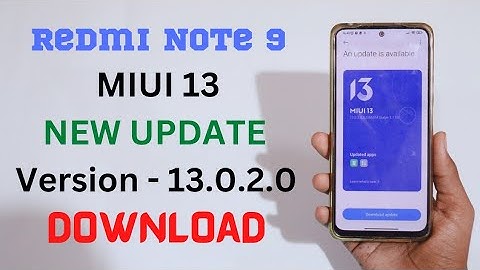 Redmi Note 9 Miui 13 New Update Version - 13.0.2.0 Download 🔥