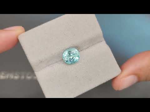 Neon blue Paraiba tourmaline in oval cut 2.74 carats from Mozambique Video  № 3