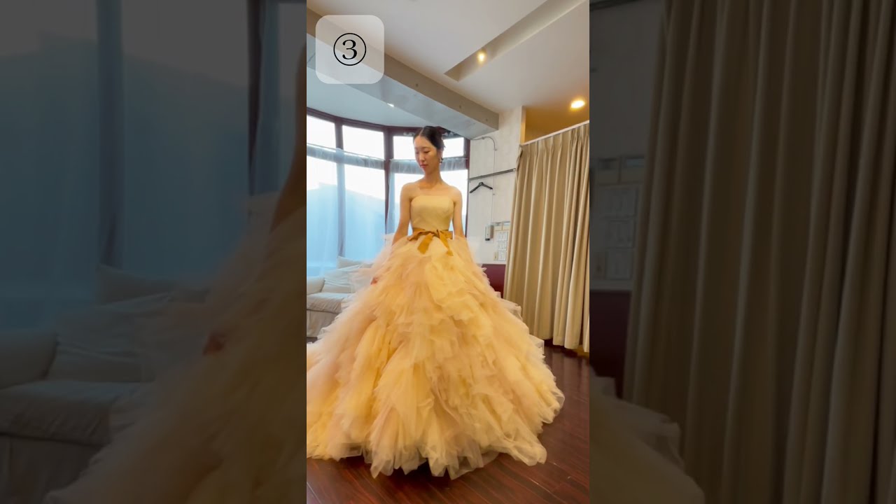 ひ*ろ様 ツツイサチコ風ウェディングドレス デザイナー筒井幸子氏のオリジナルブランド【SACHIKO TSUTSUI