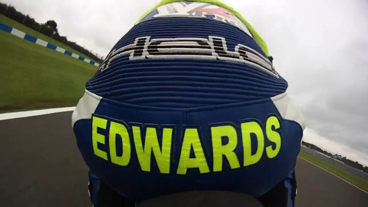 Mike 'Spike' Edwards rides a lap of Donington Park onboard video of