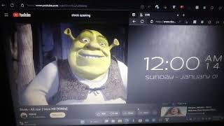 Shrek entering 2023 exactly at 12 AM New Years Day
