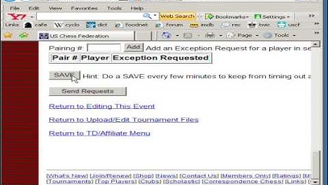 Submitting a chess tournament rating report on-line, part 2: Fixing Errors and Submission