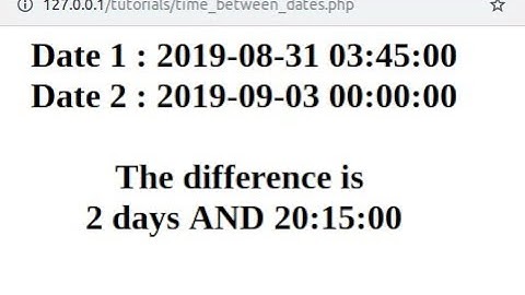 PHP Tutorial | Display Days : Hours : Minutes : Seconds Between Two Dates