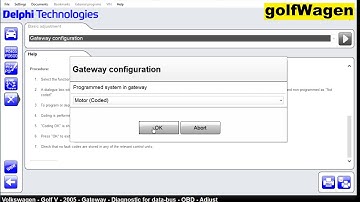 Delphi DS150E CAN Gateway coding VW Golf 5
