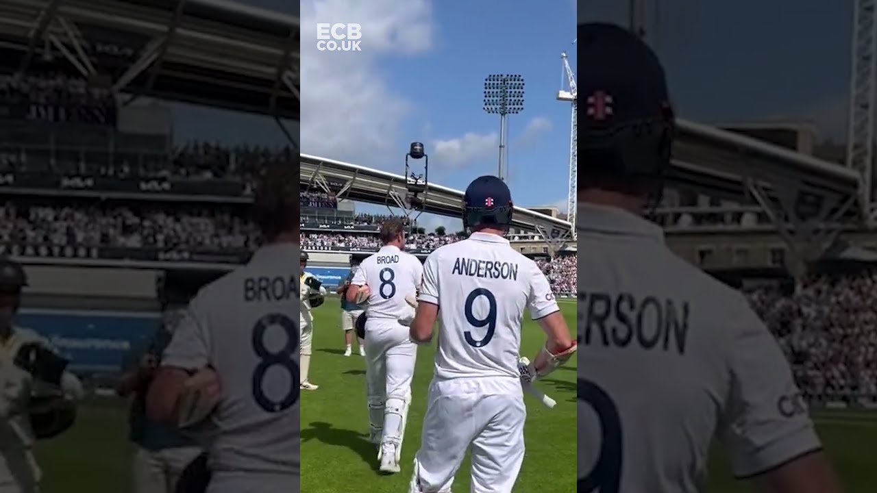 For The Final Time With Bat Broad Anderson Walk Out Together Shorts