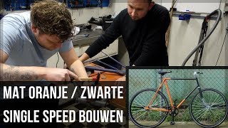 potlood Gelijk regeren Zwart / Oranje Single Speed Bouwen - Oude Racefiets Ombouwen tot Fixie -  YouTube