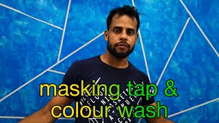 Masking tap & colour wash royal play texture design #viral #trending #texture #wall #painting