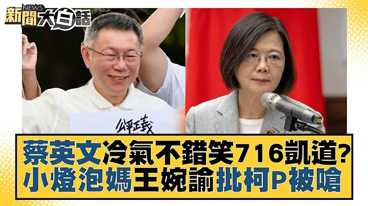 蔡英文冷氣不錯笑716凱道？小燈泡媽王婉諭批柯P被嗆 新聞大白話@tvbstalk 20230717 - 天天要聞