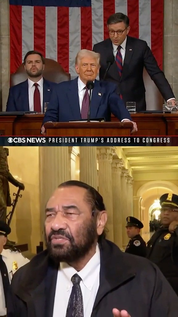 Rep. Al Green says he will face “whatever punishment” after removal from Trump address #shorts