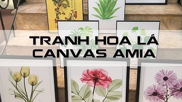Tranh canvas lá cây Amia 0916225866