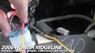 Axxess Steering Wheel Control Installation | Honda Ridgeline | ASWC