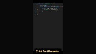 Print 1 to 10 number using for Loop #java #code #short