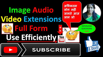 Image Audio Video Extensions Full Form Use Efficiently | ratan agarwal it informer