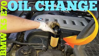 HOW TO CHANGE BMW X5 E70 ENGINE OIL & FILTER