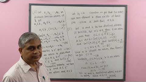 Boolean Algebra, Lec-8 (Representation Theorem for Finite Boolean Algebras), by Dr.D.N.Garain