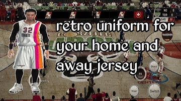 how to change your home and away uniform into retro jersey - Miami heat