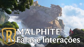 Malphite Falas e interações - Legends of Runeterra (LoR) - Dublagem do Malphite