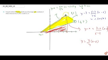 Using the method of integration find the area of the triangle ABC, coordinates of whose vertices...