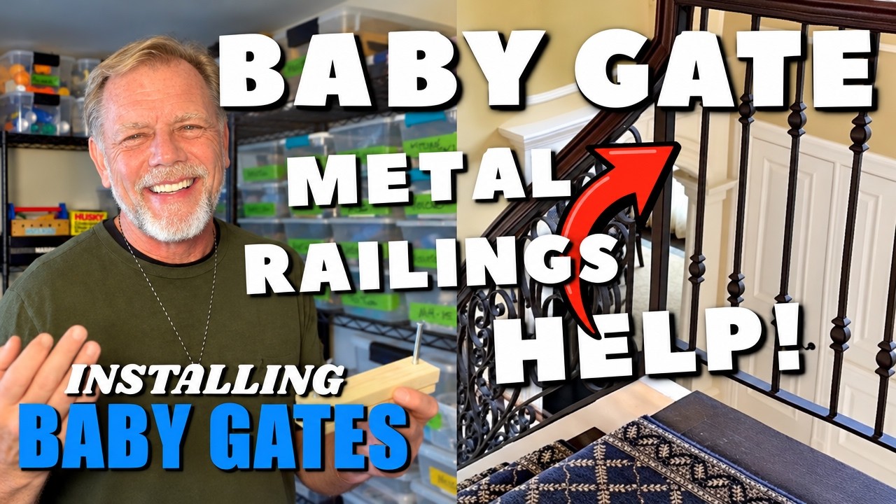Baby Gate Railing Metal railing baby gate installation made easy and safe - YouTube