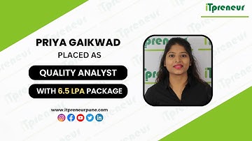 Priya Gaikwad | Quality Analyst | Student Testimonial video | online video