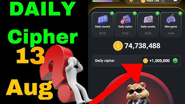 13 August daily cipher code hamster combat